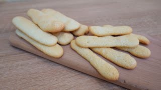 Homemade Ladyfingers  Savoiardi Cookies for Trifle and Tiramisu  Easyvideo [upl. by Gaul]