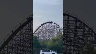 Shivering Timbers at Michigan’s Adventure is INSANE rollercoaster amusementpark themepark [upl. by Reiser886]