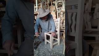 Lets take a look at the wooden chairs I designed and made Mortise and tenon technology Profes [upl. by Elolcin902]