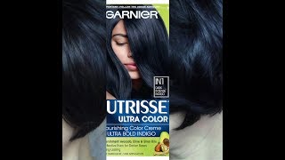 Garnier Nutrisse Dark Intense Indigo IN1 Demo amp Review [upl. by Devon]