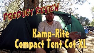 KampRite Compact Tent Cot XL  Product Review [upl. by Jueta240]