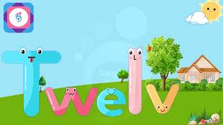 Learn To Spell Number Words 11 To 15  Number Spellings Song Eleven to fifteen  Begin Jr [upl. by Halsy39]