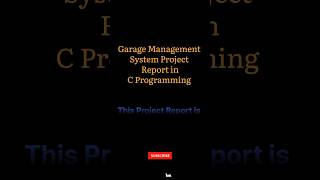 Garage Management system Project Report in c programming codingshortsfeedbca [upl. by Ajam238]