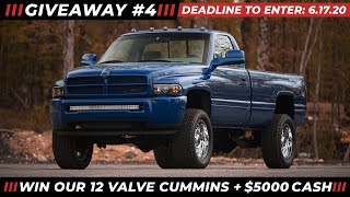 PRIME DRIVEN DIESEL Truck Giveaway 4  1995 Dodge Ram 12 Valve Cummins Diesel  5000 CASH [upl. by Ardnauqal]