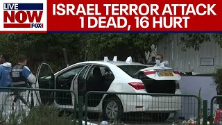 Terror attack Raanana Israel 1 dead 16 hurt after stabbing car ramming  LiveNOW from FOX [upl. by Krischer]