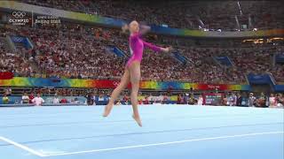 Nastia Liukin Floor AA HD 2008 Beijing Olympics [upl. by Ostap9]