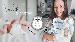 WICKELN nach MONTESSORI 🍼Bindungsaufbau am Wickeltisch montessoribaby montessorizuhause [upl. by Ahseile]