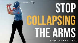 STOP THE ARMS COLLAPSING IN THE BACKSWING WITH THIS SIMPLE DRILL [upl. by Odie]