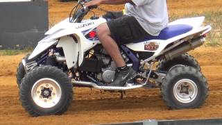 Honda TRX 450 vs Suzuki LTR 450  Dirt Drag [upl. by Lerret]