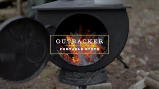 Outbacker portable woodburning stove review  in the woods [upl. by Millan]