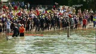 15 Erbacher Triathlon  1000 Sportler beim Schwimmen Radfahren und Laufen Regio TV Schwaben [upl. by Aziza]