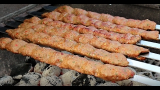 Adana Kebab  Turkish Ground Beef and Lamb Kabob  kabab [upl. by Barbe]