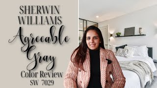 Sherwin Williams Agreeable Gray SW 7036 Color Review [upl. by Ecirtahs]