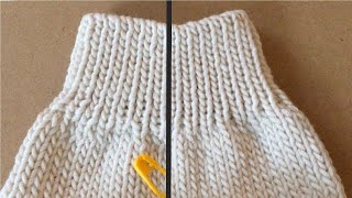 How to knit perfect RIB STITCHES vs Baggy Stitches  easy knitting tip for beginners [upl. by Gnilrets234]