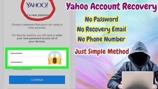 Yahoo Mail Old Account Recovery New Trick 2024  Recovery Of Yahoo Account Without Any Verification [upl. by Annawak]