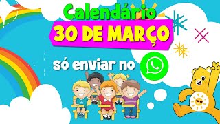 CALENDÁRIO DO MÊS DE MARÇO DO DIA 30032021 COM A JANELINHA DO TEMPO [upl. by Mcdermott493]