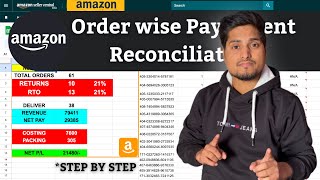 Amazon Payment Reconciliation ORDERS WISE monthly profit loss calculation [upl. by Gettings]