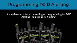 Programming GSeries P25 Voice Pager TGID Alerting [upl. by Modeerf]