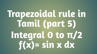 Trapezoidal rule in Tamil part 5 [upl. by Dnumyar9]