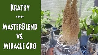 Kratky Method • MasterBlend vs Miracle Gro [upl. by Anaicilef]