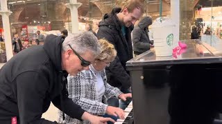 Unexpected Trio Jam At The Station Piano [upl. by Rubie170]