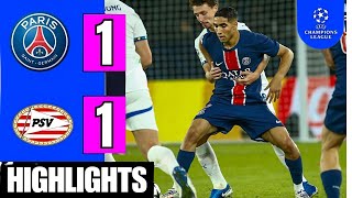 PSG vs PSV 11 EXTENDED HIGHLIGHTS  Hakimi Goal  UCL 202425 [upl. by Jezabella]