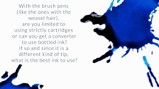 Can You Use Bottled Ink With Brush Pens Or Strictly Cartridges  QampA Slices [upl. by Shimberg]