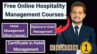 6 months certificate courses in hotel Management  Free Hotel management course UK [upl. by Nosimaj]