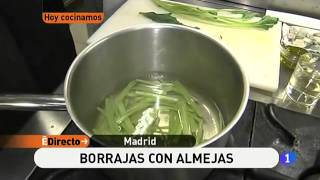 Receta de Borrajas con almejas ED [upl. by Lezirg293]