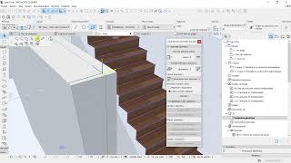 ArchiCAD Tips  placer une cloison sous un escalier et gestion des niveaux de sols différents [upl. by Hayarahs]