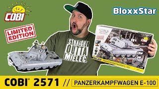 FIESE FLIESE COBI 2571 💥 PANZERKAMPFWAGEN E100 💥 LIMITED EDITION 💥 128 ▶️ REVIEW amp HISTORY [upl. by Hannad]