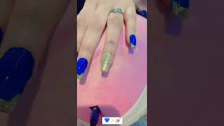 Nails extension ￼💙✨💅🏻 nails nailextension naildesign nailart nailtutorial nailpolish nail [upl. by Autum]