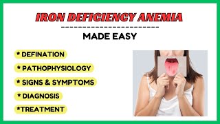 iron deficiency anemia causes signs and symptoms diagnosis treatment pathology made easy [upl. by Bolan]