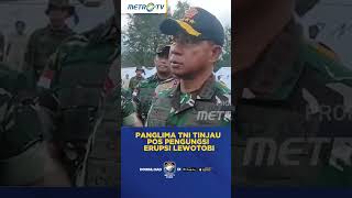 Panglima TNI Tinjau Pos Pengungsi Erupsi Lewotobi shorts [upl. by Kcirtapnaes978]