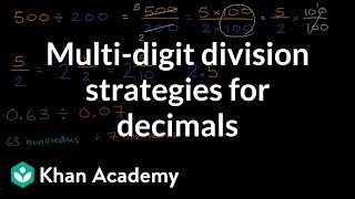 Multi digit division strategies for decimals [upl. by Monson]