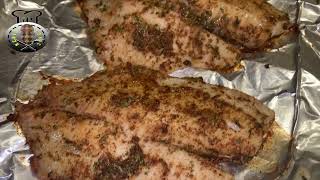 OVEN BAKED TILAPIA FILLET RECIPE [upl. by Nwahshar]