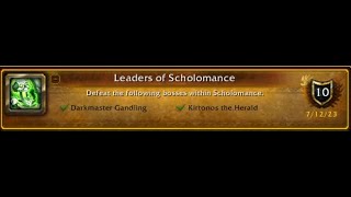 Old Scholomance Full Clear What Did We Get Leaders of Scholomance Achievement [upl. by Magdala560]