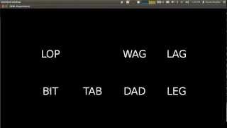 PEBL Demonstration of Ebbinghaus memory Test [upl. by Sarson]