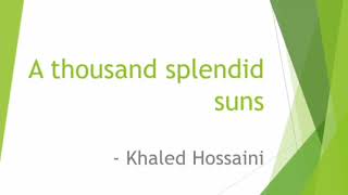 121 A Thousand Splendid Suns  Book Review [upl. by Ybsorc]