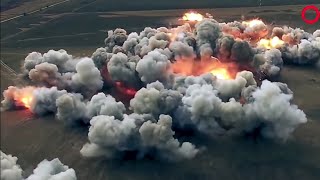 MLRS Firing Multiple Launch Rocket System [upl. by Airtemak]