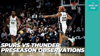 Spurs vs Thunder Preseason Observations [upl. by Cuhp380]