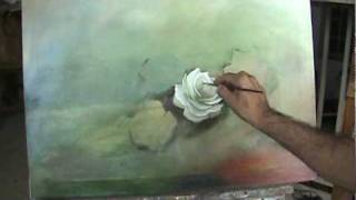 Pintando um quadro de rosas parte 1 [upl. by Bocaj]