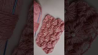 This pattern is so easy only 4 rows It is an embossed puff flower crochet pattern [upl. by Amolap]