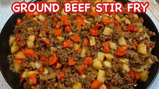 GROUND BEEF STIR FRY in OYSTER SAUCE  Beef Giniling in OSYTER SAUCE  Pinoy Simple Cooking [upl. by Mikkanen]