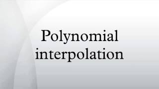 Polynomial interpolation [upl. by Micheil328]