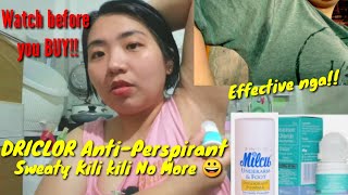 PART 1 Driclor Review Philippines First Try Effective agad  HYPERHIDROSIS [upl. by Dolly]