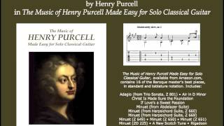 Purcells quotTrumpet Tune from Dioclesianquot for easy classical guitar [upl. by Anitsud]