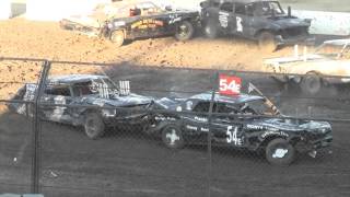 2015 Tulare County Fair demolition derby [upl. by Asseram]