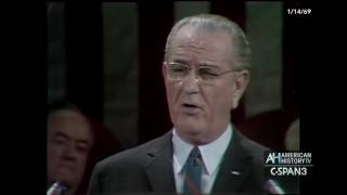 President Lyndon Johnsons final State of the Union Address 1969 [upl. by Rayham]