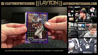 INSANITY 2023 Topps Composite Football Breakers Delight 10 Box Full Case Break 5 RANDOM TEAMS [upl. by Josie]